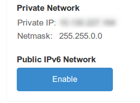带有启用ipv6选项的页面